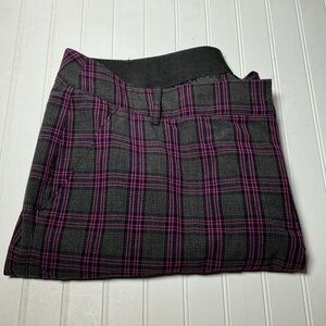 Lane Bryant Modern Plaid Pants Size 26 reg Workwear Sleek Professional Chic